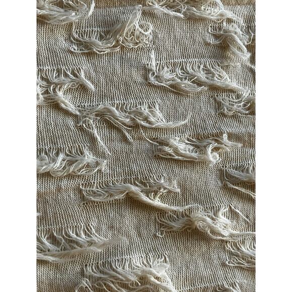 Vintage Cream Textured Lounge Set Oversized Monochrome Minimalist Pants M/L - Picture 5 of 12